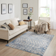 Olliix by Madison Park Hannah Blue/Cream 5x7' Moroccan Area Rug-2