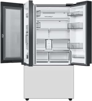Samsung Bespoke French Door Refrigerator with Beverage Center Samsung Bespoke 30 Cu. Ft. Stainless Steel 3-Door French Door Refrigerator with Beverage Center