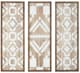 Olliix by Madison Park Natural Set of 3 Mandal Printed Wood Wall Decor-0