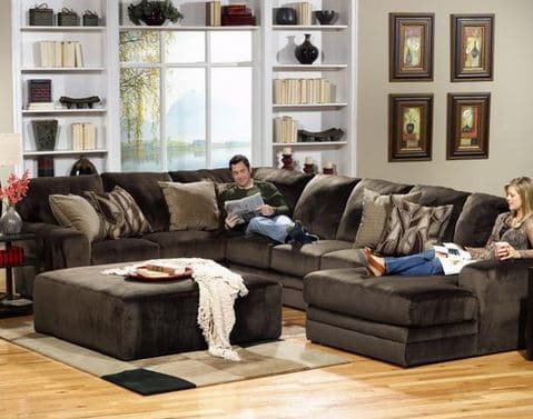 Jackson Everest Chocolate 3 Piece Chaise Sectional-0