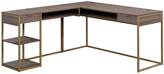 Sauder International Lux Diamond Ash L Shaped Desk 423302 Big Sandy Superstore Oh Ky Wv