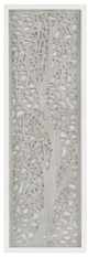 Olliix by Madison Park Laurel Branches Grey and White Carved Wood Panel Wall Decor-0