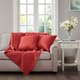 Olliix by Madison Park Quebec 2 Red 20"x20" Quilted Square Pillow Pair-2