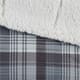 Olliix by Woolrich Tasha Grey Oversized Softspun Down Alternative Throw-1