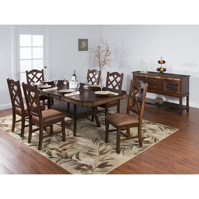Sunny Designs Santa Fe 7 Piece Adjustable Height Dining Table and Stools Set-0