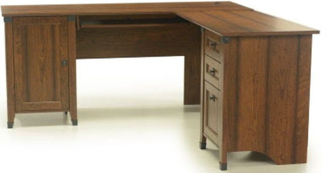 Sauder Carson Forge Washington Cherry Corner Computer Desk Sauder Carson Forge Washington Cherry
