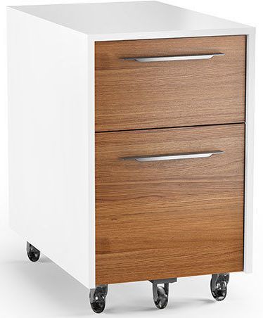 Bdi Format 6307 Mobile File Cabinet Natural Walnut 6307 Walnut Iq Home Entertainment