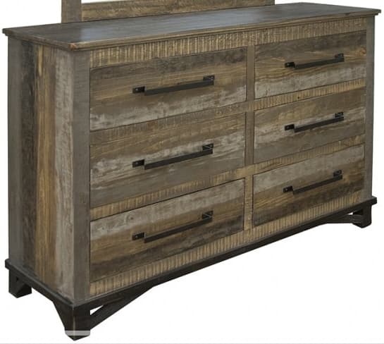 International Furniture© Loft Brown Dresser and Mirror-1