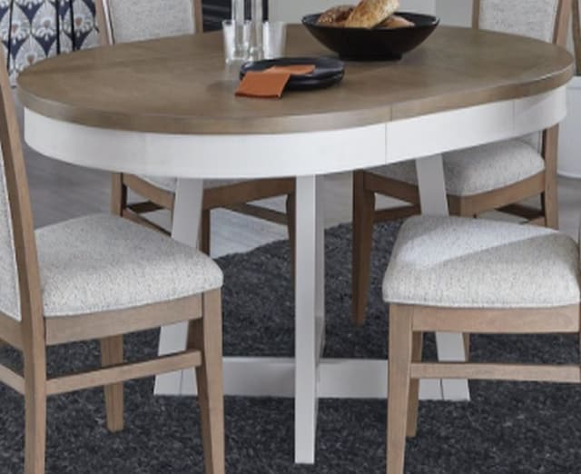 Parker House® Americana Modern Dining Weathered Cotton and Cotton Dining Table with 4 Chairs-1