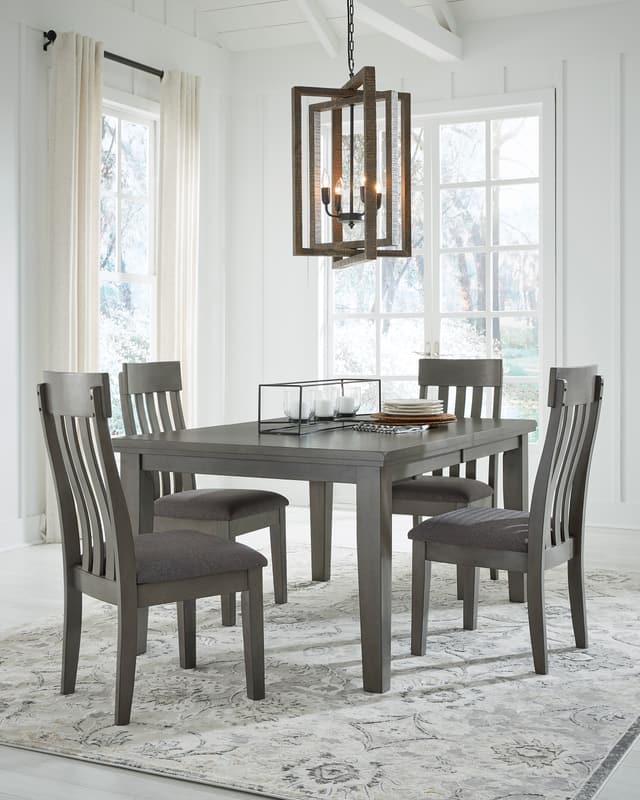 Benchcraft® 5 Piece Halladen Gray Dining Set-1