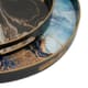 A & B Home 2-Piece Multi-Colored Faux Marble Round Tray Set-4