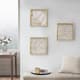 Olliix by Madison Park Golden Impressions 3 Pieces Gold Drop Lip Foil Framed Wall Art Set-4