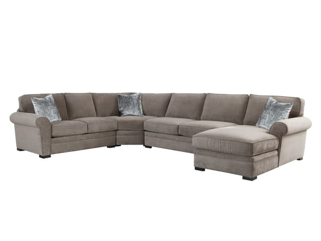 Jonathan Louis 4 Piece Orion Pearl Leopard Chaise Sectional-0