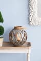 A & B Home Brown/Silver Round Small Shanghai Lantern-4