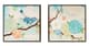 Olliix by Intelligent Design Blooming Florals 2 Piece Set Blue Gel Coat Deco Box-1