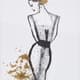 Olliix by Madison Park Posh Postures 2 Pieces Black and White Foiled Single Mat Framed Wall Art Set-2
