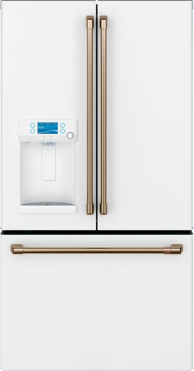 Cafe 27 8 Cu Ft Matte White French Door Refrigerator