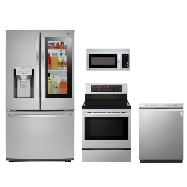 Lg 4 Piece Kitchen Package Stainless Steel Lgkitlfxs26596s