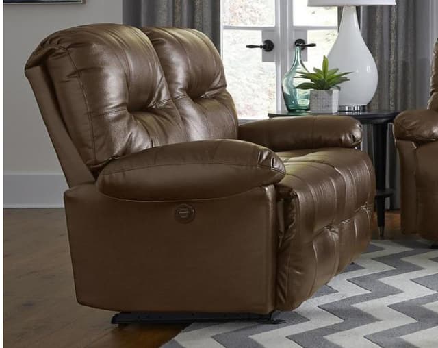 Best Home Furnishings® Zaynah Saddle Leather Power Space Saver® Loveseat-0