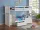 Donco Kids Arch Twin/Twin Mission Stairway Bunkbed with Drawers-0