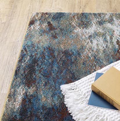 Oriental Weavers™ Venice Blue / Rust 5' X 8' Rug-4