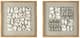 A & B Home Ocasta 2-Piece Beige/White Shell Design Wall Art Set-1
