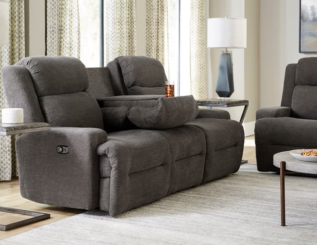 Best Home Furnishings® O'Neil Power Reclining Sofa with Drop Down Table-2