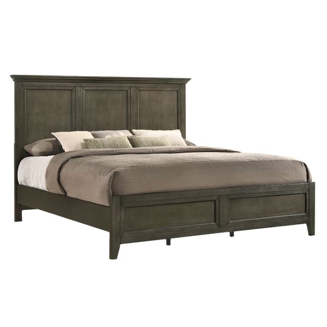 Intercon San Mateo Gray King Panel Bed-0