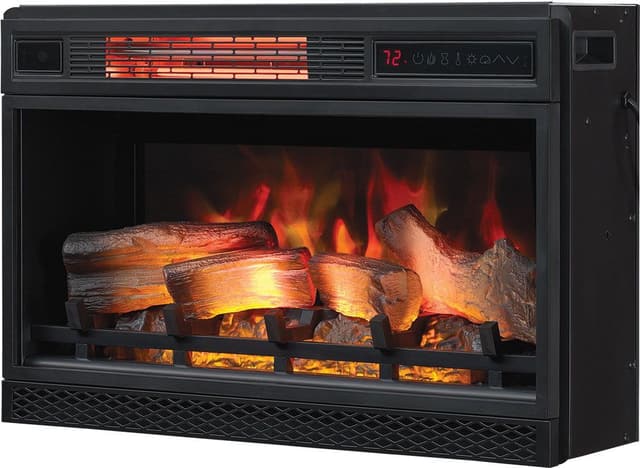 ClassicFlame® Cantilever Entertainment Stand with 26" 3D Infrared Quartz Fireplace Insert-4