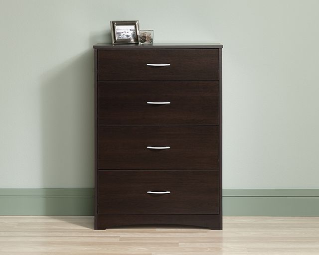 Sauder Beginnings Cinnamon Cherry 4 Drawer Chest 422808 Big