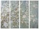 A & B Home 4-Piece Blue/Brown/White Cherry Blossom Canvas Print Set-2