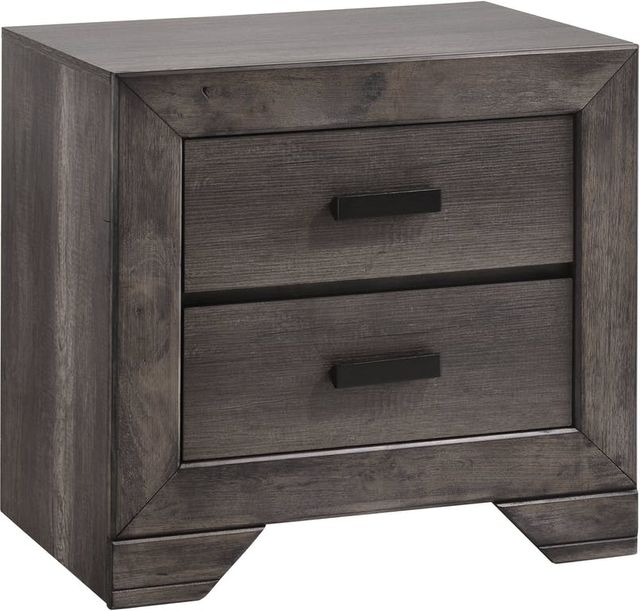 Elements International Nathan Gray Oak Nightstand-NH100NS | Levin Furniture | Pennsylvania and Ohio