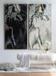 A & B Home 2-Piece Black/White Marbled Print Wall Art Set-3