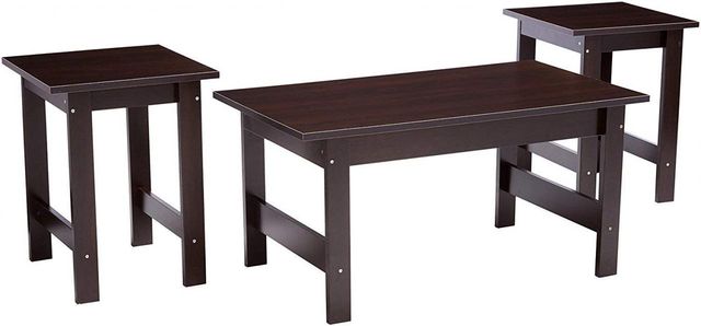 Sauder Beginnings Cinnamon Cherry 3 Piece Table Set 412935 Big