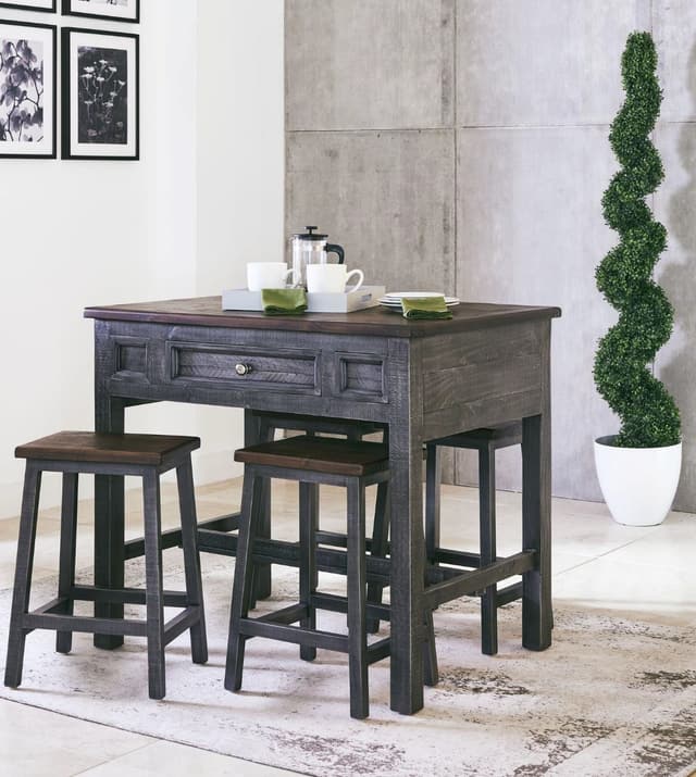 Elements International 5 Piece Counter Island Dining Set-0