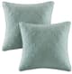 Olliix by Madison Park Quebec 2 Seafoam 20"x20" Quilted Square Pillow Pair-0