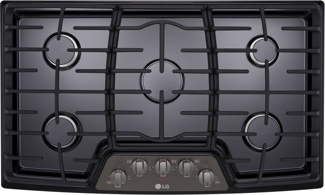 Lg 36 Black Stainless Steel Gas Cooktop Lcg3611bd Steifle S Black Stainless Steel Gas Cooktop