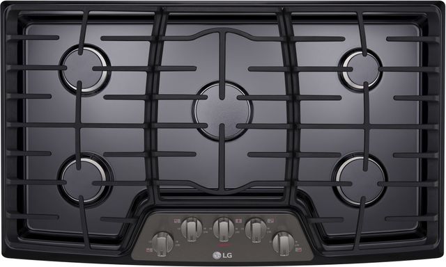 Lg 36 Black Stainless Steel Gas Cooktop Lcg3611bd Rice S Appliance