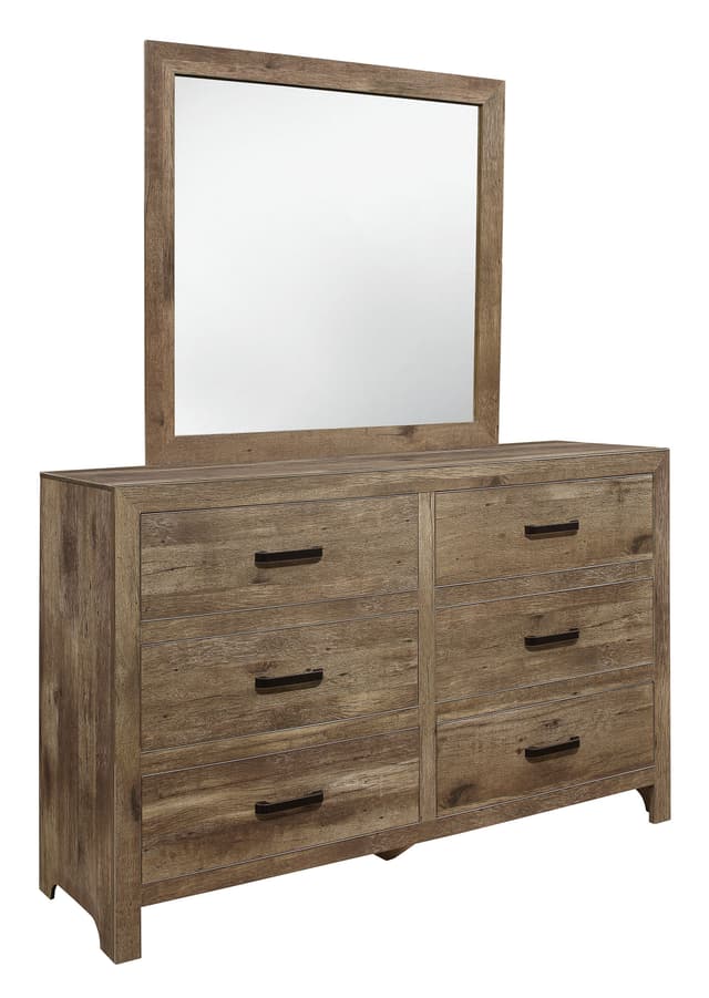 Homelegance® Mandan Weathered Pine Dresser and Mirror-0