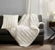 Olliix by Madison Park Ruched Fur Ivory 50"x60" Throw-1