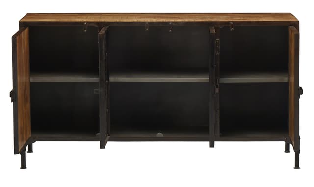 Jaipur Furniture Industrial 4 Door Plasma Media Console-2