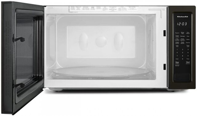 Kitchenaid 2 2 Cu Ft Black Stainless Steel Countertop Microwave