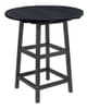 40" Round Outdoor Pub Table - Black-0