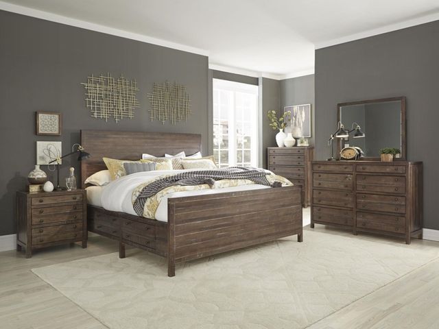 Standard Furniture 3 Piece Edinburg Rustic Queen 2 Drawer Storage Bedroom Set 80701 2 3 8 9