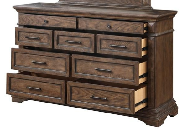 New Classic® Home Furnishings Mar Vista Walnut Dresser & Mirror-4