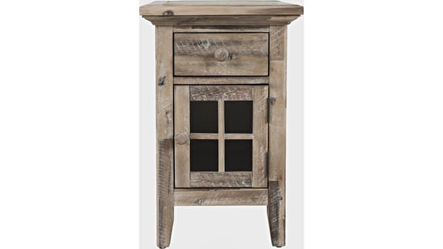 Jofran Inc. Rustic Shores Power Brown Chairside Table-1