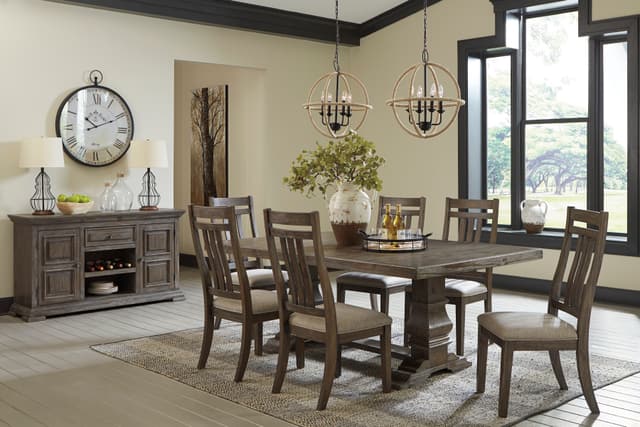 Signature Design by Ashley® Wyndahl 7 Piece Rustic Brown Dining Room Set-0