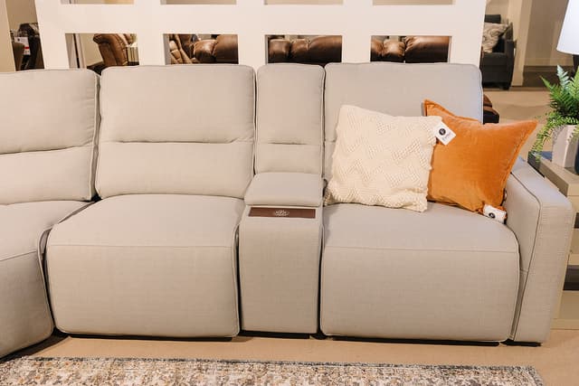 CLOUD GRAY RECLINING SECTIONAL 6 PC-1