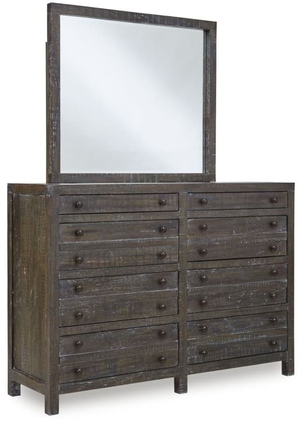 Modus Furniture Townsend Gunmetal Dresser and Mirror-1