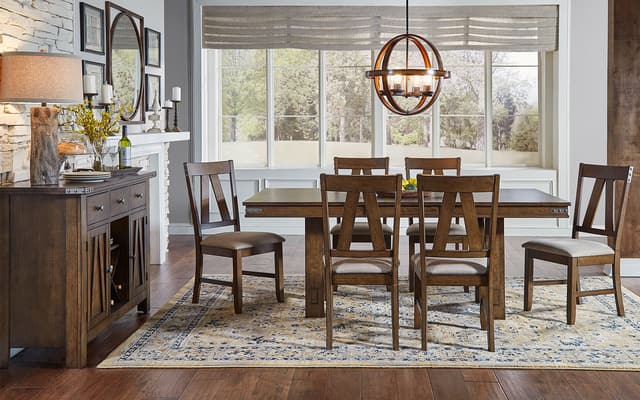 A-America® Eastwood Trestle Table and 6 Chairs-3